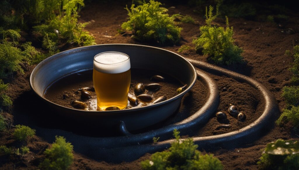 Beer trap for slugs