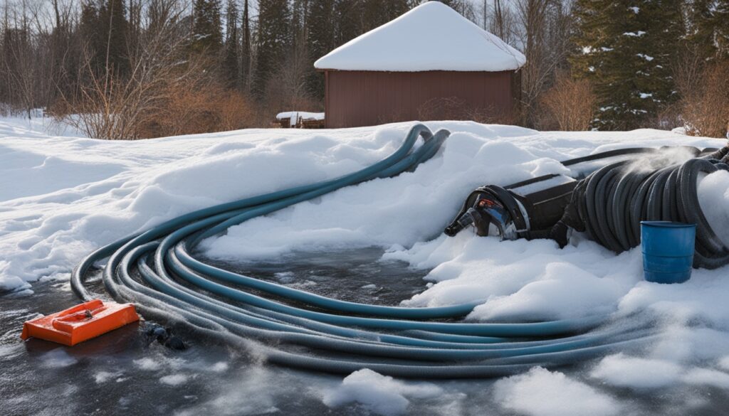 Winterizing soaker hoses