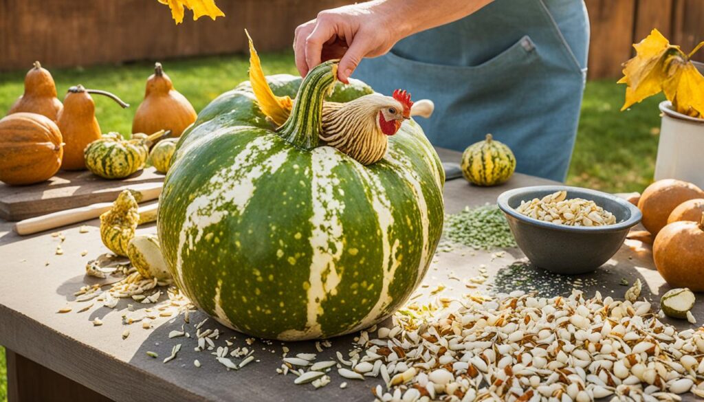 how to prepare gourds for chickens