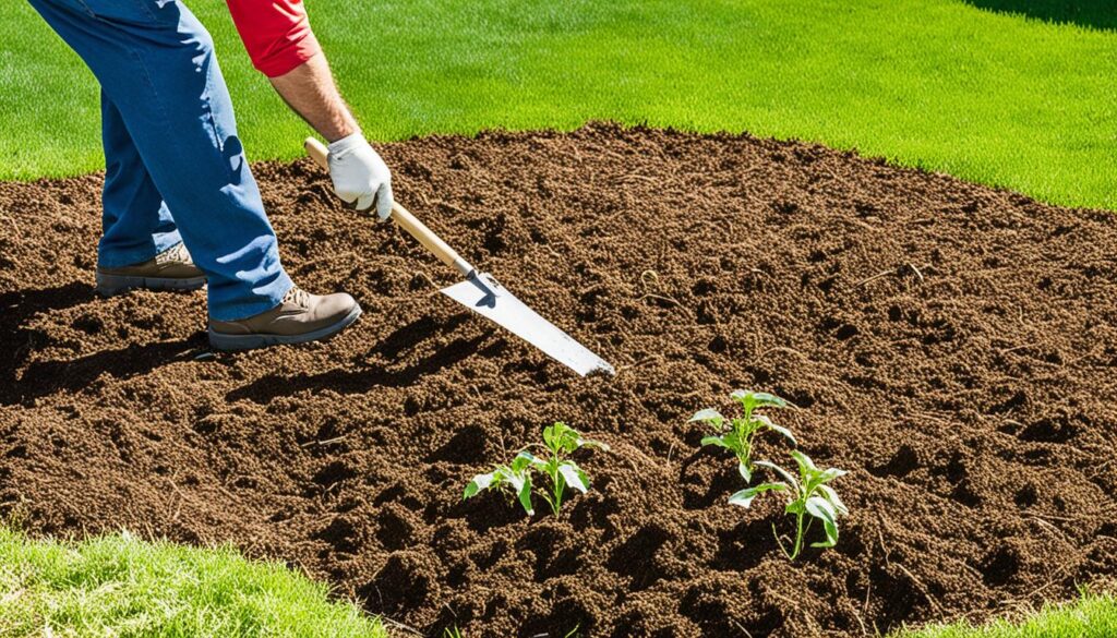 preparing soil for landscape fabric