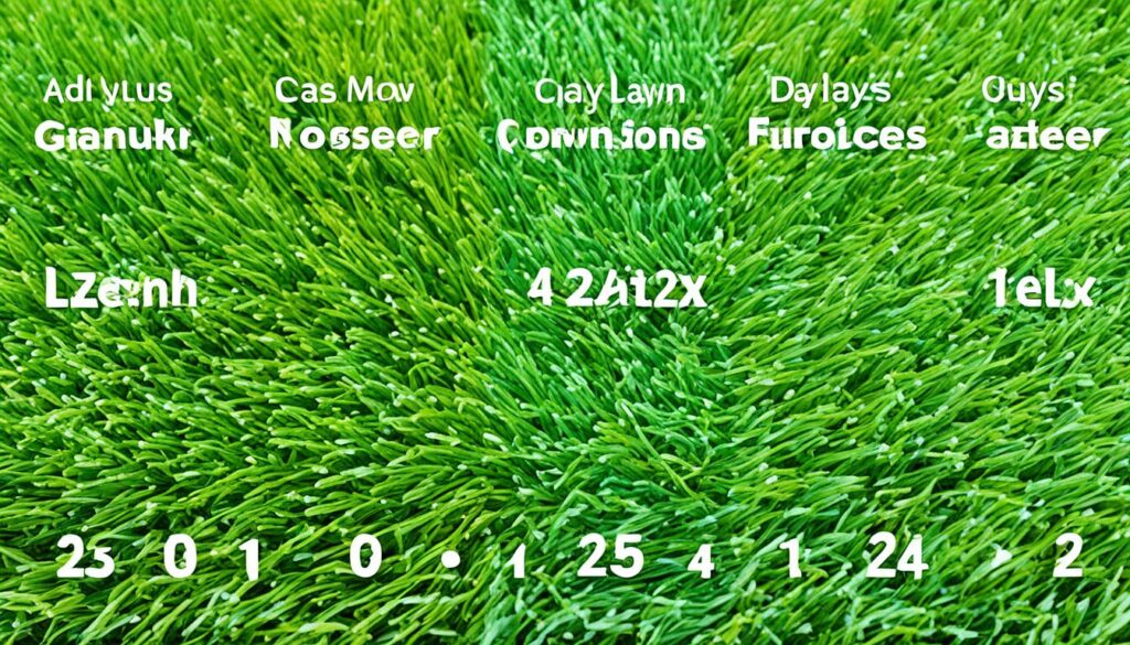 quick reference chart for mowing after granular fertilizer