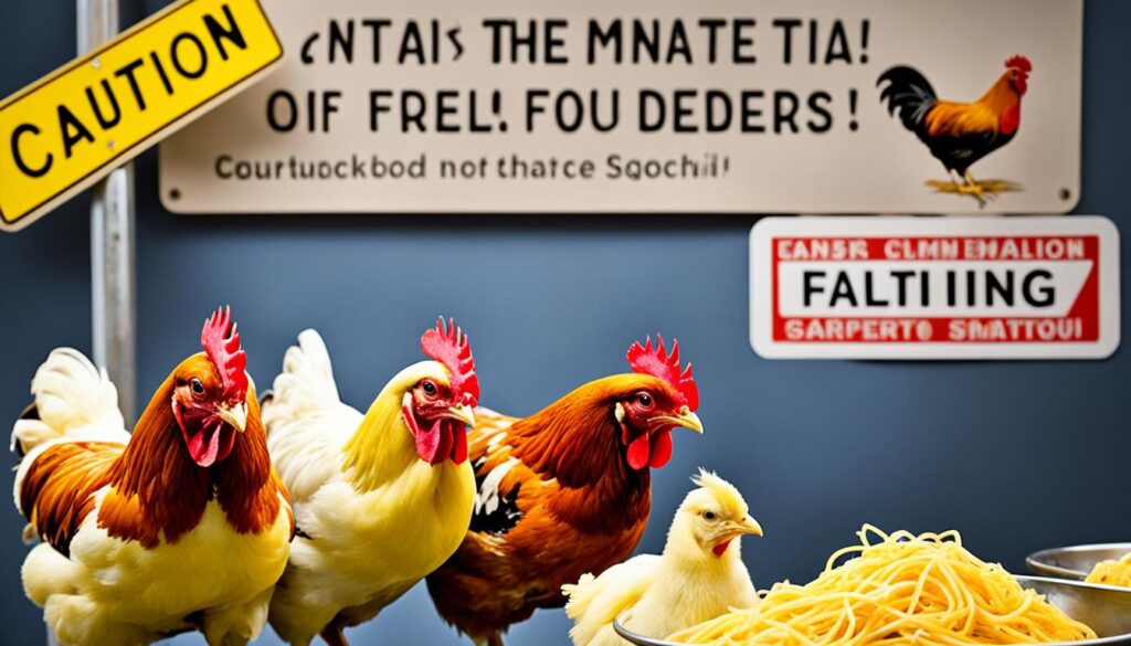 risks of feeding chickens spaghetti squash