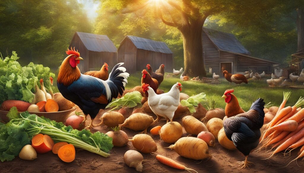 root vegetables for chickens