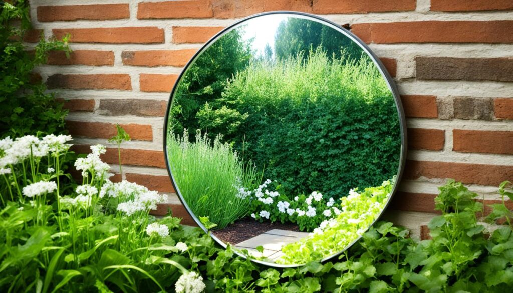 safe mirror placement outdoors