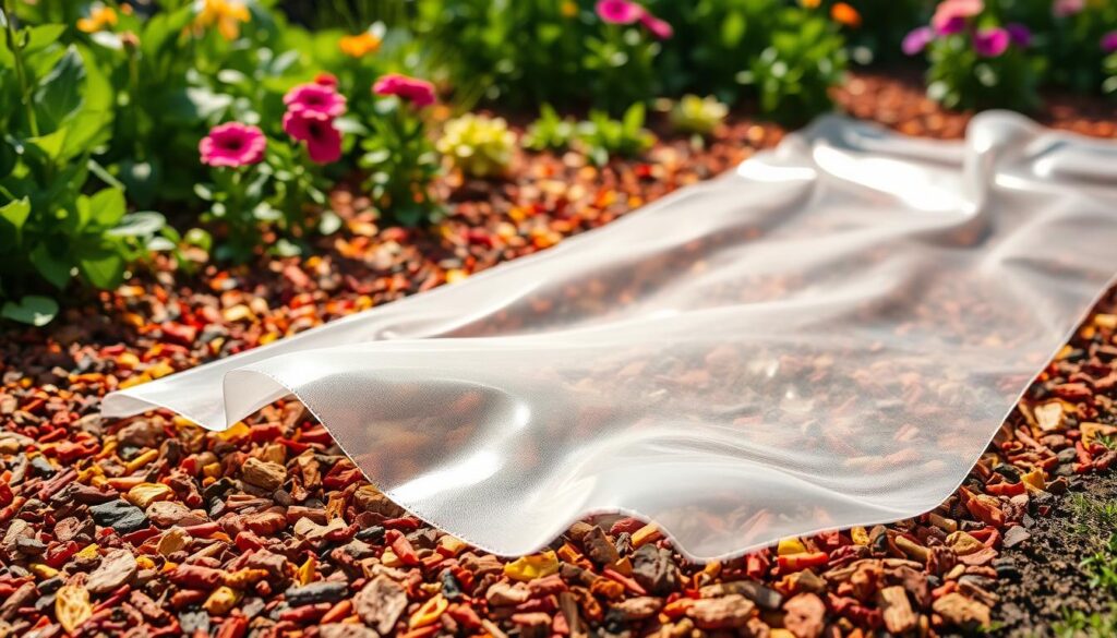 can you put landscaping fabric over mulch