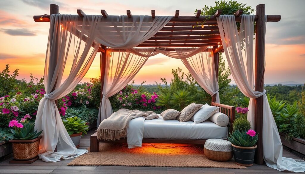 outdoor sleeping space