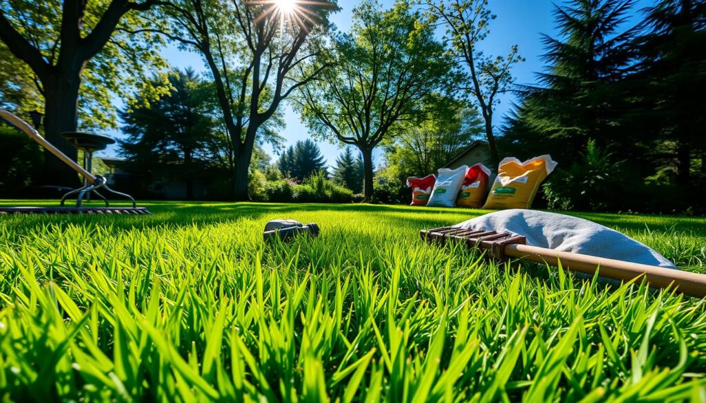 how to renew grass lawn