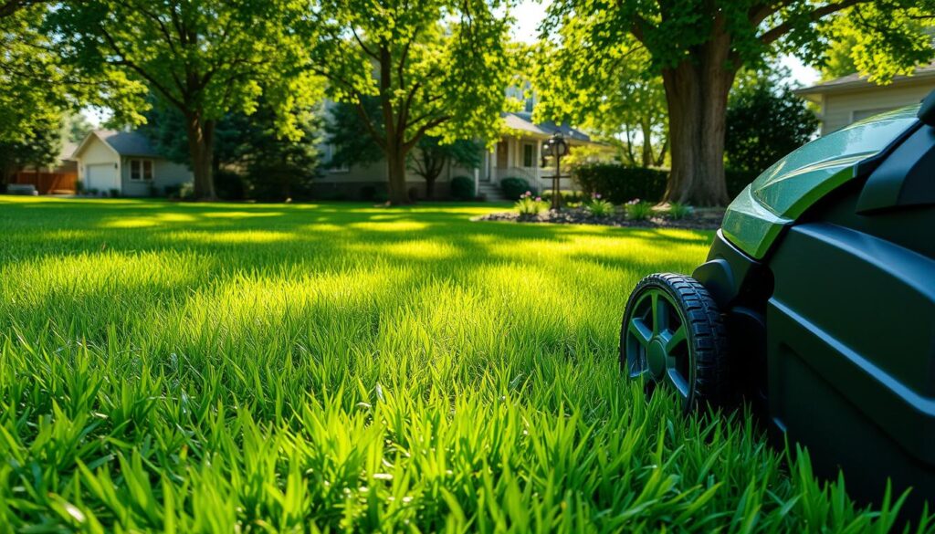 mowing after lawn treatment